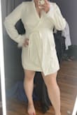 I kept the dress because I love the style. It's flattering and all, but I feel like the quality of the fabric felt cheap for what I paid. I do love the look though. Would suggest sizing up. - Alexandra C.