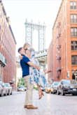 I'm obsessed with this dress. It looked so good for our engagement photos. The top was a little big and the waist has no stretch. Wasn't an issue, just something to be aware of! The bottom half is a perfect level of flowy and the colors photograph great. Definitely recommend! - Danielle L.