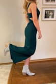 Fit well & looked great! I got many compliments. I wore stick-on bra cups and they stayed put due to the stretch of the dress. Sexy but still classy! - Anna E.