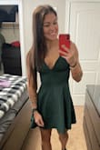 This dress is simply amazing and I feel gorgeous in it! The skirt part of it is short so definitely don't bend over unless you're wearing something under but overall it's great! I definitely have bigger lats so it was a little tight to get over them but honestly other than that it is amazing. I highly recommend it. - Lacey S.