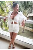 This summer/vacation set is perfect! It's very comfortable and fits true to size! I got a lot of compliments on this set! - Veronica C.