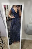 Love this dress, it is a wee bit loose around the waist but other than that golden. Probably only loose because I have a small chest. 130 lbs 5'7 34 A Ordered a XS. Dress fits like a glove, it is beautiful. - Jessica Z.