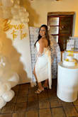 I used this dress for my bridal shower and was ecstatic about my choice. Perfect dress for bridal festivities. Got so many compliments. I styled it with other items! If you're a bride, you need this dress - Alejandra G.