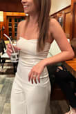 I needed something casual but elegant to wear at my wedding rehearsal dinner and this was the PERFECT outfit. I had to wear a pair of nude seamless shorts underneath it because it's white and you could see everything, BUT it was still perfect. - Beatriz D.