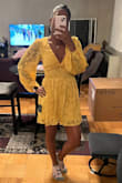 Was looking for a marigold dress for a wedding but of course, got distracted and found this dress. It fits perfectly and is very comfortable and super cute. Highly recommend! - Krystal L.