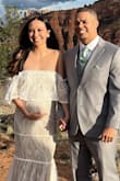 I got this dress for my small ceremony and it's bump-friendly! I was 24 weeks pregnant when I wore this dress! This dress is a dream and has a lot of give! - Demi G.