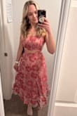 Bought this for a welcome dinner for a wedding in Rome this summer and I'm so excited! It's super cute!! The top is nice with the adjustable straps and the tie back, allows from some flexibility! - RACHAEL P.