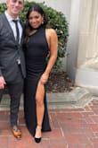Wore this dress to a black tie wedding and it was so flattering! The dress was a little long for me but with heels it just touched the ground. Good, thick material as well! - Brianna V.