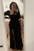 This dress is perfect for events. I've worn it for choir concerts with tights for a more formal look and to weddings with no tights and great shoes for a more sexy look! The slit is amazing, neckline is gorgeous, and I love the sleeves! - Juliana M.