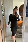 This dress fits perfect! And is going to be perfect for our dine in with my husbands company! - Mackenzie V.