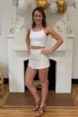 I wore this for my bachelorette and it was so comfortable! I was able to dance the night away in it. Love that it's a skort without looking like a tennis skirt or athletic skort. Soft too! - Marie F.