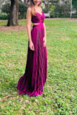Love this dress. Wore it to a wedding and got lots of compliments. It's very beautiful and elegant. Size XS was a little bit loose around my waist but I don't think it's noticeable. - Yuliya S.
