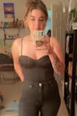 I love this bustier - the forest green color is so flattering and it fits perfectly and is relatively comfortable too. The zipper was a little tight pulling it up (I had to have help) but I still wouldn't have gone up a size I ordered a L, like most jumpers/jumpsuits/one pieces at Lulus bc I have a longer torso. - Alix D.