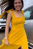 Wore the dress to a civil wedding! I'm 5'0 ft so the dress is very long for me. I didn't have time to have it altered so I just wore very high heels. It was perfect! - Charlotte M.