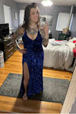 I totally went out of my comfort zone and ordered this dress in blue. I sent pics of the silver and blue version to all of my friends and when everyone voted blue - that's what I bought. When it came and I put it on, all of my fears totally went away and I was so excited to wear this dress to my gala event. - Joelle K.