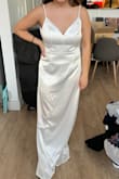 I really loved this dress and it was super slimming, but the back was just a bit too open for someone with a broad back that I didn't love the way it looked from behind. That was just a me issue though - there was nothing wrong with the dress itself and it was gorgeous! - Tara N.