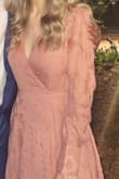 Love this dress! The quality is amazing. Perfect for colder weather. It was a little long (even while wearing heels) so I had to be careful not to step on my dress. 
The only complaint I have is the string used to tie the dress is insanely long. However, it's beautiful and worth the money! - Allison D.