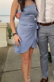 I wore this to a wedding and got so many compliments! It was comfortable and not too short. Only warning is that any sweat or liquid will be seen very easily with this fabric. - Lauren B.