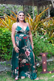 Outside of my comfort zone with the color and floral pattern, however, it fit perfectly and was the perfect dress for a garden wedding. - Raquel C.