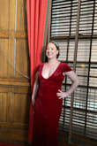 I love this dress! I bought it for a formal event and got so many compliments. The material is thick and well-made. It's soft and buttery. It has some stretch to it but fits true to size. I am short (5'4") so I had to hem it about an inch. I was in a hurry so I just used hem tape. Overall it was the perfect dress for this event and I plan on wearing it again. My sister has already asked to borrow it for her upcoming cruise! - Megan A.