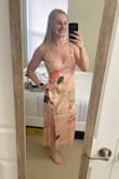 I bought this dress for a wedding this summer & I was so nervous about it being too small, but it fit perfectly. It's not skin-tight, but still hugs your body nicely. It has adjustable straps (thank goodness!) and is so so silky soft! - Taylor J.