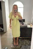 This dress was perfect for a bachelorette brunch I went to. I think it would be perfect for a beach vacation as well and I plan on wearing it again. I have a bigger chest so that was a challenge but I ended up tying the front to my bra to help support everything. - Emily B.