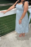 Was nervous that this dress would not fit since I'm a little round around the waist and have a little belly lol. But I got XL and it fit great, was able to dance all night. - Maida R.