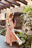I order this dress as bridesmaid for my sister in-law wedding, I order on my regular size M and I had to return it, runs large on the top part specially if you have small chest I'm 34C and I have to size down to Small. - Helen G.