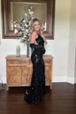 This dress was absolutely gorgeous. I was worried that the front was going to be to short but I wore 5 inch heels and it was still perfect! so comfy too - Madison