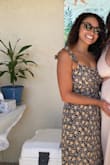 This dress was perfect for the baby shower I attended. I love that the top can be adjusted to your preference to be more or less revealing. I did have to get the straps and bottom altered. - Rosalinda L.