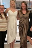 Bought this and another dress to choose between for my rehearsal dinner and I went with this one. Even though it was a tad tight in the chest area it still fit pretty well and was perfect for my event. - Leah M.