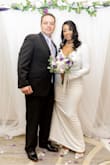 This dress was beautiful and comfortable on my wedding day!   I absolutely loved it!  I had it altered at the shoulders and hemline.  I also added a belt that I ordered from Etsy. - Shamell C.