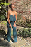 Decided to wear this to a wedding and received so many compliments! The material was perfect, it didn't fall down at all, and the length with heels was great! - Cidney B.