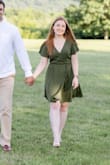 I loved the color and length of this dress. The only problem I had was that I couldn't tie it tight enough to close up the top, so I had to safety pin the top closed a little more. Nothing that I would return it for because I loved everything else about it. - Michaela M.