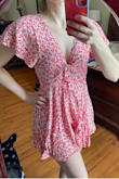 I have been looking for a great romper for years! It seems like so many fit weird, but this one is absolutely perfect. I have to do a little shimmy to get the bust part over my hips, but it is stretchy enough. - Emily W.