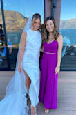 I wore this to a friend's wedding and got so many compliment on the style and color. The pants were a little long, but fine when wearing 3 inch heels. - Erin S.