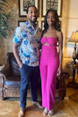 This is a beautiful jumpsuit that hits every curve. I was a little apprehensive about the
support in the bust area but it was not a problem. The material is thicker since it's lined on the inside so you don't have to worry about sweat lines. This is the perfect summer outfit for any occasion. - Iris A.