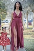 Used this for a Christmas card photoshoot. Fits perfectly. Has an ethereal look to it. Perfect for holiday parties. Very beautiful, high quality material with the right about out side thigh and cleavage to remain classy. - Iris A.