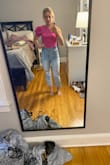 Nice going out shirt. I dressed it up with black leather faux leggings and booties. It was comfy to wear and easy to snap at the bottom. I ordered a size small and it fit perfectly. - Briana V.