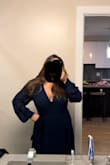 I think a. Size down would've been better but I felt very comfortable and l loved the dress. I cut the length and also made sure my chest wasn't showing as much. I love the color and material - Paloma E.