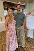 I wore this dress for my baby shower at 31 weeks pregnant and it was perfect! It was really comfortable and I got tons of compliments. I love that I could wear this after being pregnant again in the future sometime too! - Amy K.