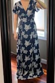 I usually order a medium, but I read the reviews and ordered the small, it fit perfect. I did have to have a few inches taken off the bottom as I am a bit short for the length of the dress. The picture is before I had it shortened. 
Overall absolutely love it. - Jennifer P.