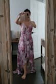 Beautiful dress for an upcoming summer wedding. Comfortable, flowy and the print is lovely. Highly recommend - Jeanine M.