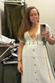 I love this dress so much! I'm honestly mad I waited so long to order it. It's so flattering, fitted at the top and hides my tummy without looking like a parachute. I'm just incredibly confident in this dress>p I bought a bra on Amazon that's a deep v and it works perfectly with this dress. 10/10 recommended - Samantha S.
