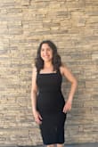 This dress was comfortable, flattering, and fun to wear. I got it altered and had both of the straps taken in a little to maintain the square neckline on my shape. She also added some rouching at the lower back. I wore it to a wedding, but would dress it down with a denim jacket too. - Rebecca Z.
