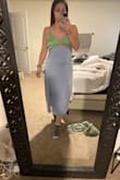 It just looks blah. Doesn't accentuate any of my body and just lands flat. Overall, love the colors and what it's trying to do, but just didn't land. - Jaclyn T.