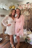 I tried on an endless amount of white dresses for my bridal shower and this one was the clear winner! It is classy, sexy with the deeper neckline, and fun with the puff sleeves. Very comfortable to wear all day. Fit true to size/ 10/10! - Ashly H.