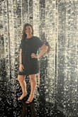I had to go up a size but the fabric is very flattering! I didn't have to wear any Spanx. - Ang H.