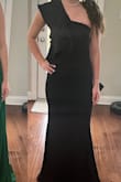 great material, fit so beautifully!!!! the ruffle on the shoulder was pretty and it hugged my body exactly how i wanted it to! - Carlie F.