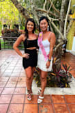 I'm 5'5, 130 lbs, and bought a size small. It fits perfectly! It's form-fitting but didn't feel overly tight. Perfect little black dress for a bachelorette party! - Laney D.
